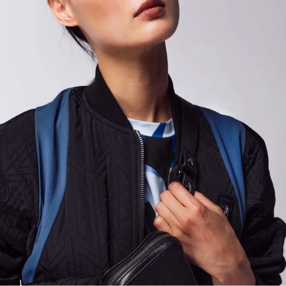 MCM Christopher Raeburn Collab Unisex Med Quilted Black Bomber Jacket ret $1120 - Picture 2 of 14
